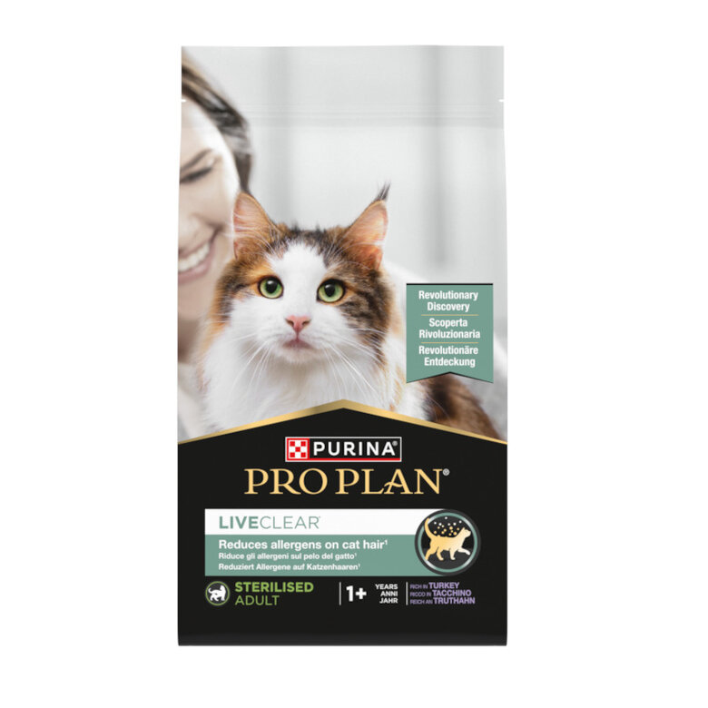 Imagen de Pro Plan LiveClear Sterilised Adult Pavo pienso para gatos