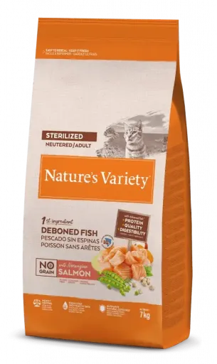 Imagen de Nature's Variety Pienso No Grain de Salmón Noruego para Gatos Esterilizados
