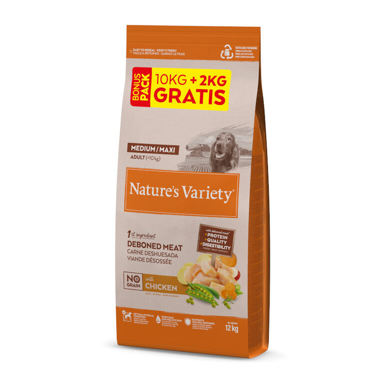 Imagen de Nature's Variety No Grain Adult Medium Maxi Pollo pienso para perros